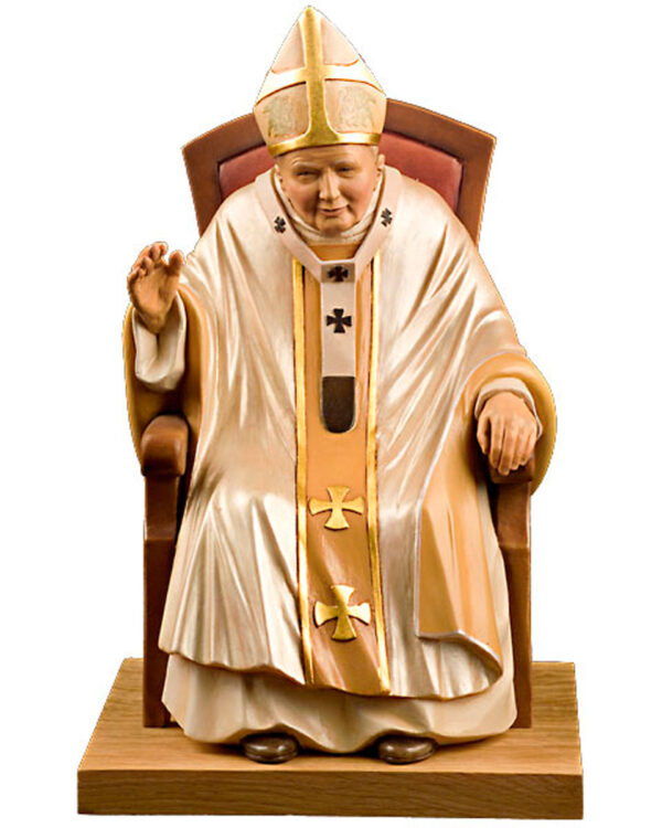 Papa Juan Pablo II (Imagen en madera)-0