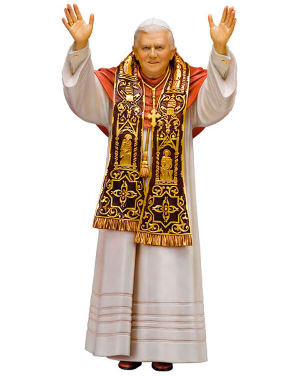 Papa Benedicto XVI (Imagen en madera)-0