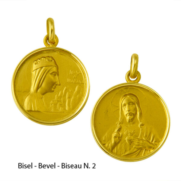 Medalla escapulario de la Virgen de Montserrat y el Sagrado Corazon de Jesus-51503