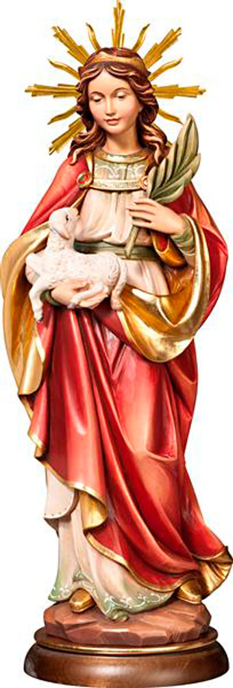 Santa Inés con aureola