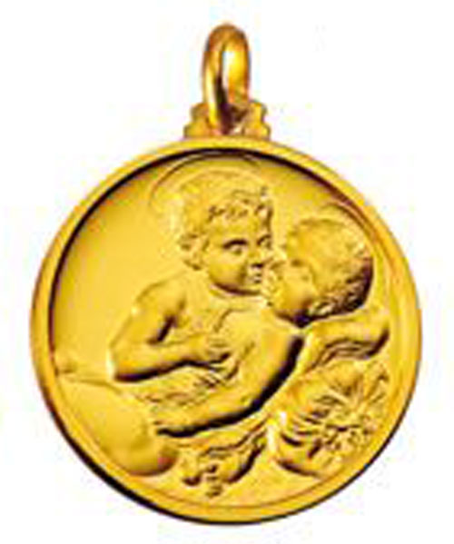 Medalla de Jesús y San Juan Bautista (niños)