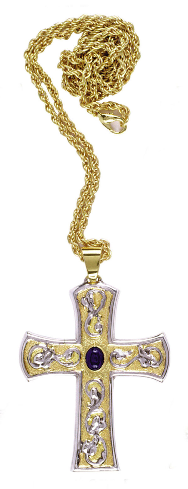 Cruz Pectoral con piedras.-93038