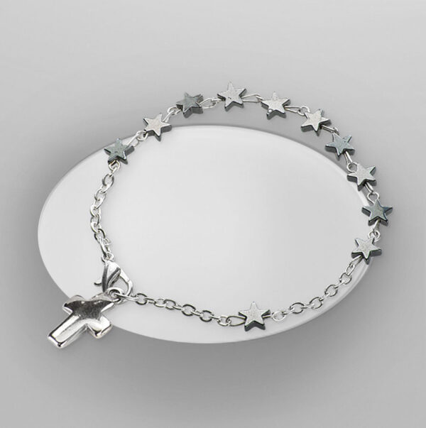Brazalete con Cruz. Cierre con broche.-0