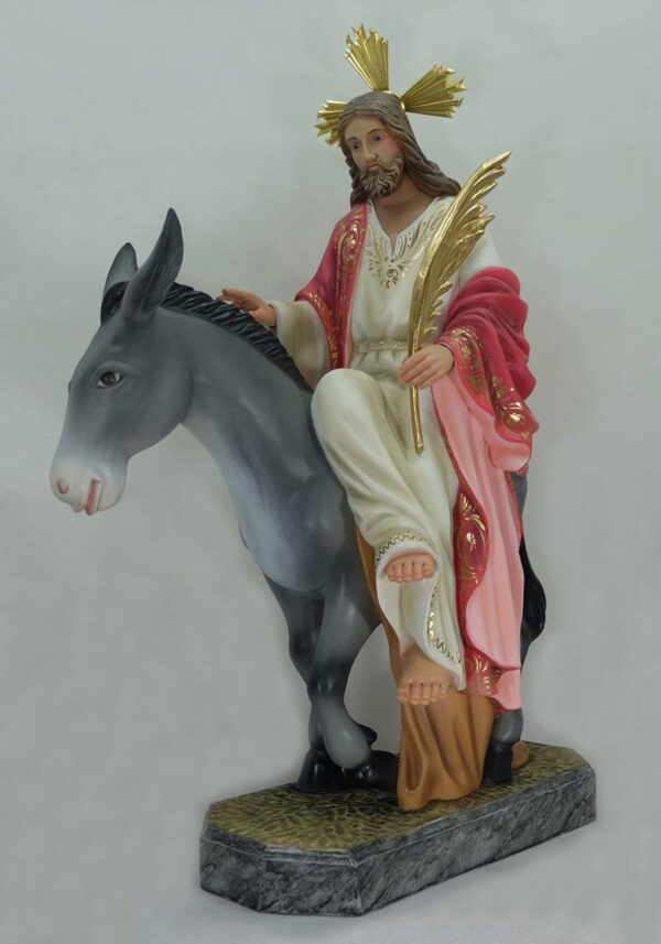 Jesus entrando a Jerusalen. Borriquita. Talla de madera-0