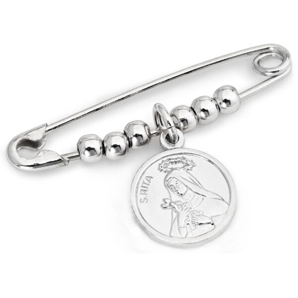 Alfiler 'Santa Rita'. Plata de ley 925. AMEN-0