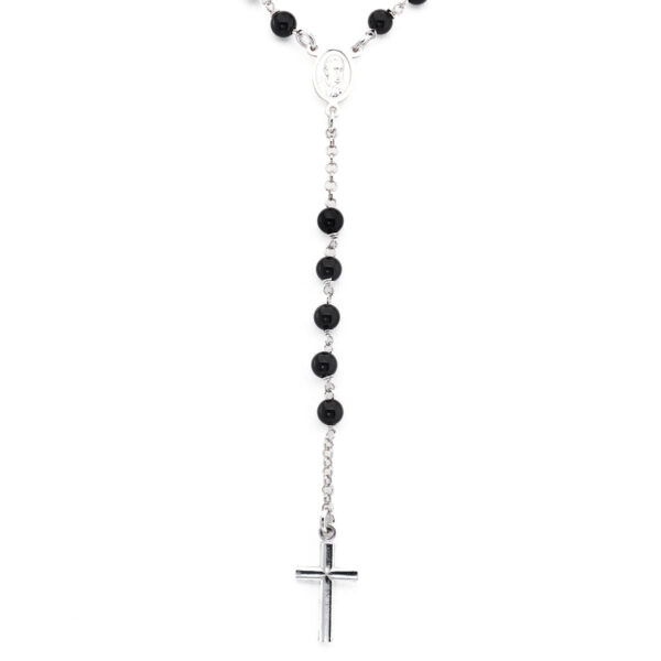 Rosario. Plata de ley 925 y agata. AMEN-95841