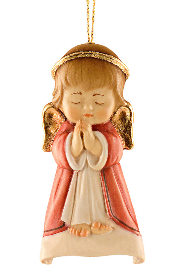 Angel de la congratulacion, miniatura en talla madera.