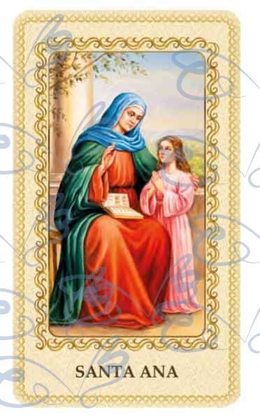 Saint Anne card laminated