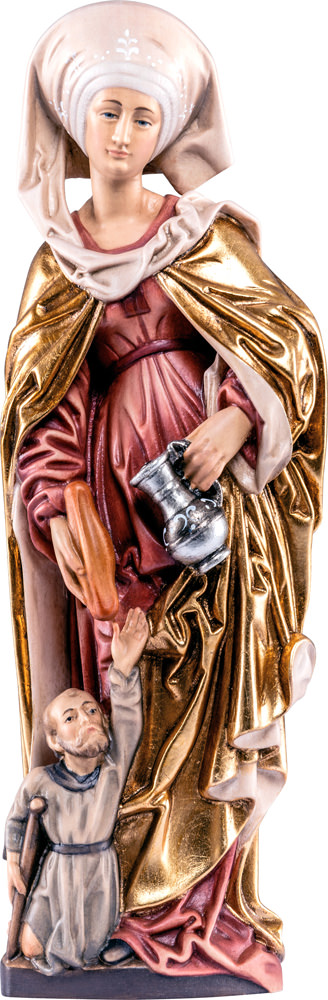 Santa Isabel con mendigo