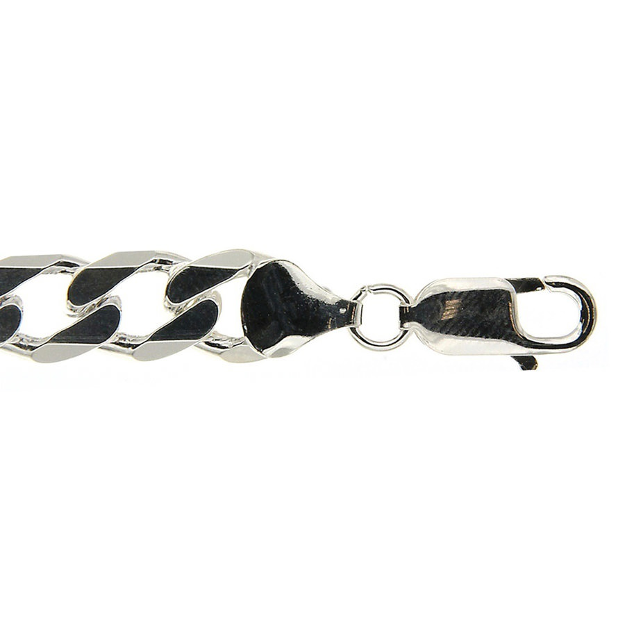 Cadena de plata de Ley modelo 'Bisel'. Grosor 9,10 mm