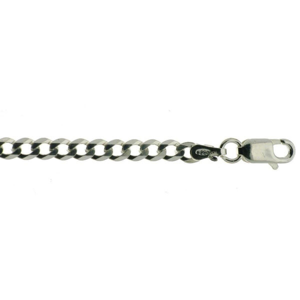 Cadena de plata de Ley modelo 'Bisel'. Grosor 3,40 mm-0