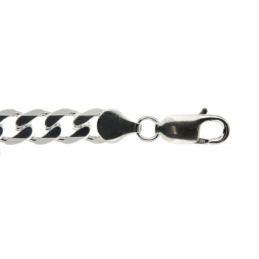 Cadena de plata de Ley modelo 'Bisel'. Grosor 6,60 mm