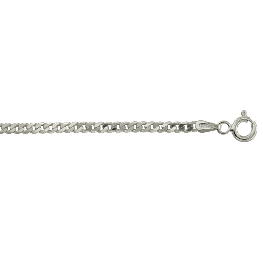 Cadena de plata de Ley modelo 'Bisel'. Grosor 2,60 mm