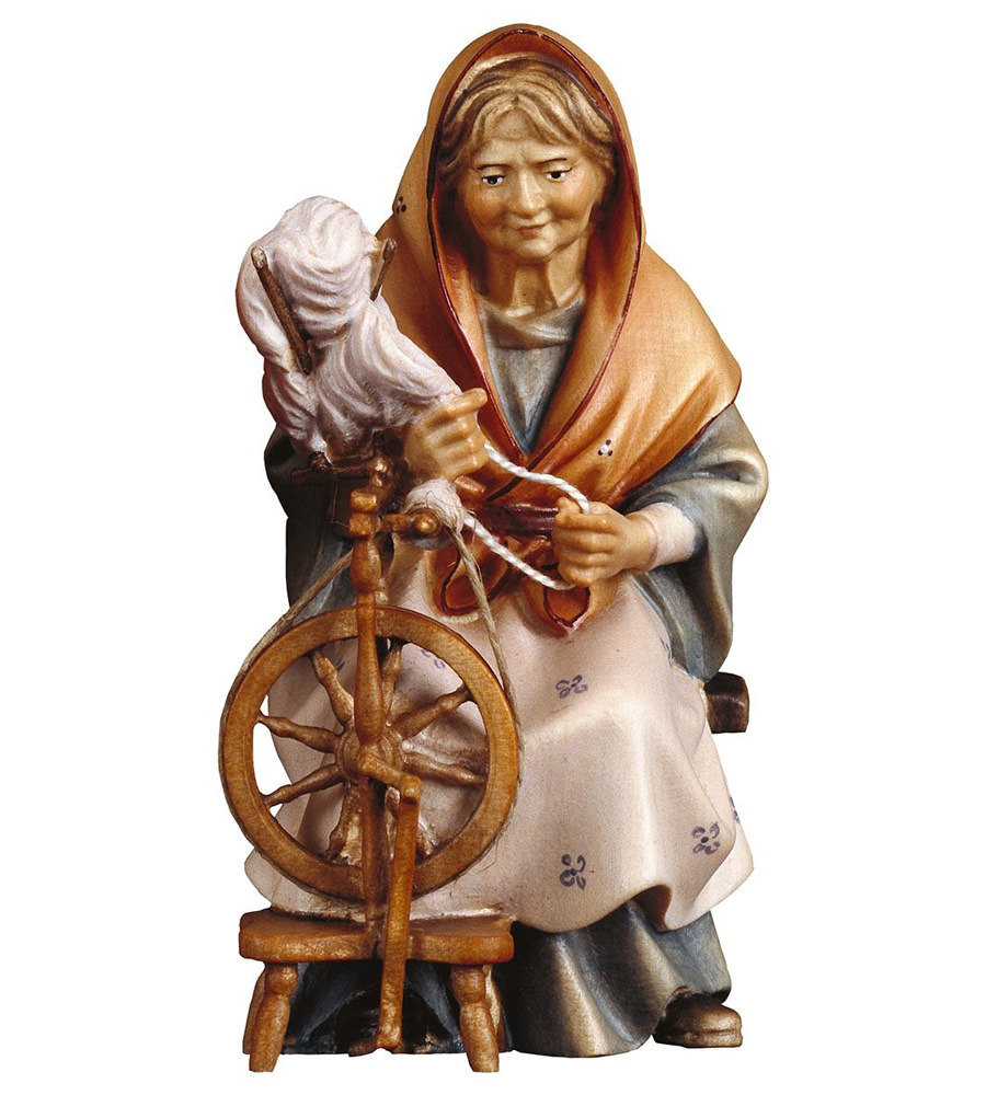 Pastora con torno de hilar (Belen Casales)