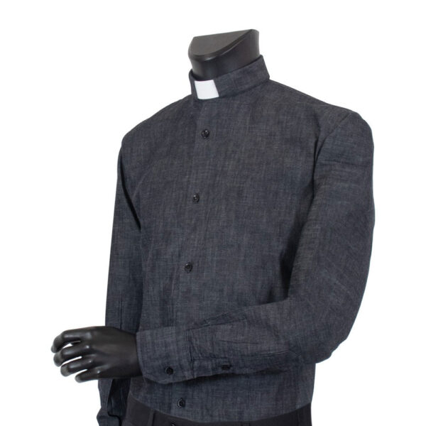Camisa Clergyman Vaquera. Manga larga. Algodon. Varios colores.-0