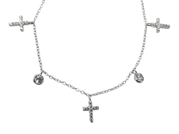 Bracelet with Crosses. Sterling silver.