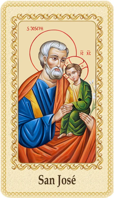 Saint Joseph card laminated