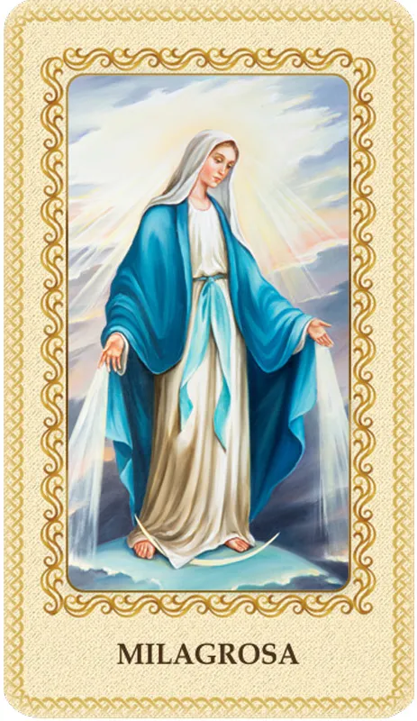 Lady of the Miracle card laminated
