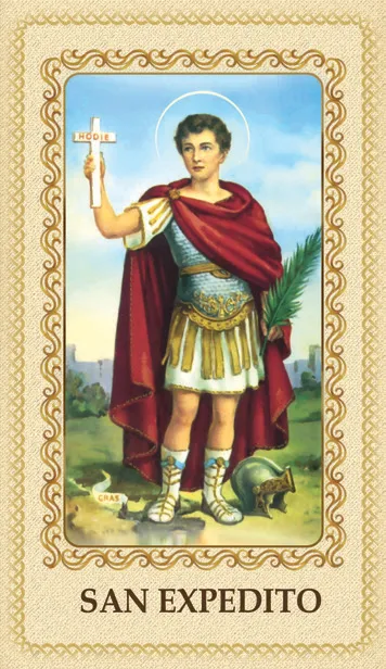 Saint Expeditus card laminated