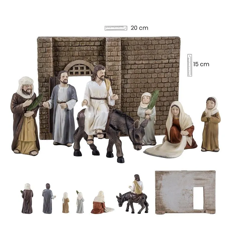 Jesus entrando en Jerusalen (Set de 7 piezas)