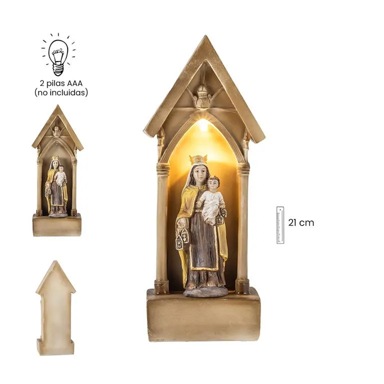 Virgen del Carmen en capilla