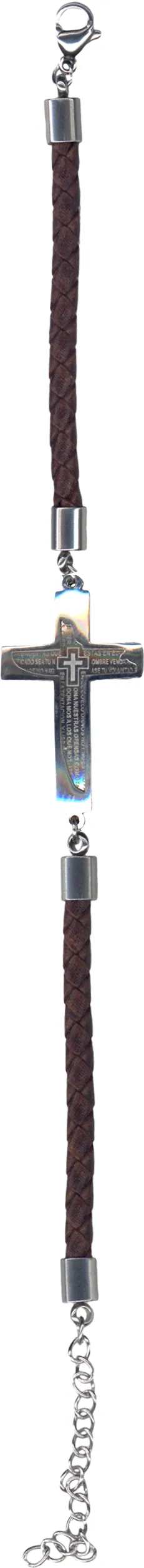 Pulsera Padre Nuestro. Acero.