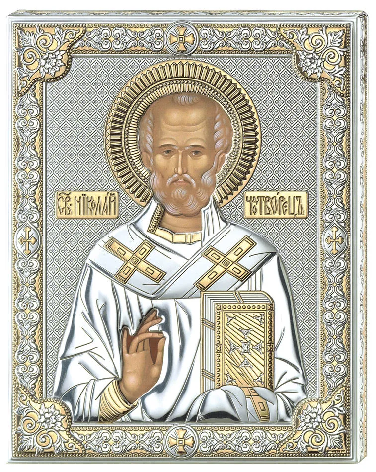 Icono de San Nicolas. Bicolor