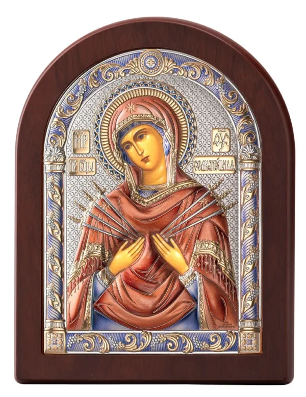 Icono de la Virgen de las 7 espadas. Color