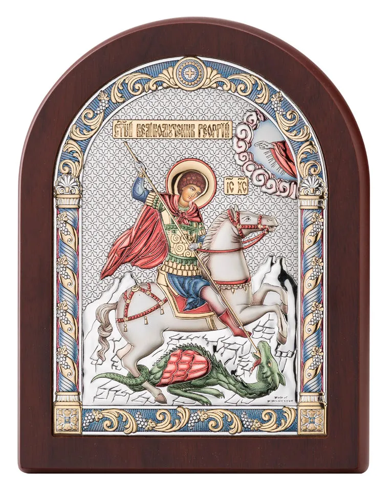 Saint George Icon. Colored