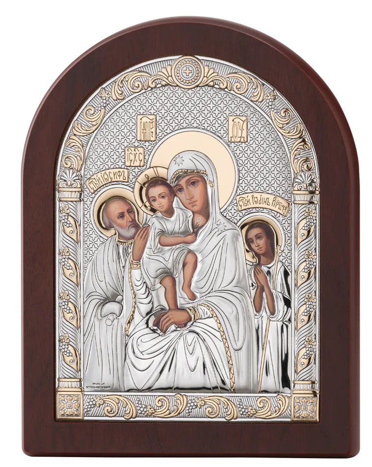 Icono de las 'Tres alegrias' de la Madre de Dios. Bicolor