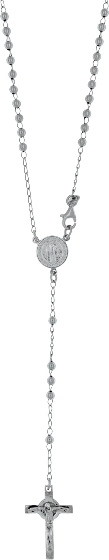 Rosario San Benito 3 mm. Plata.