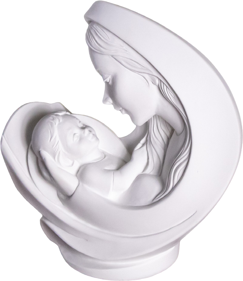 Virgen con niño estilizada