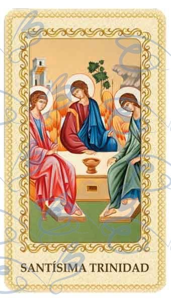 Holy Trinity card laminated