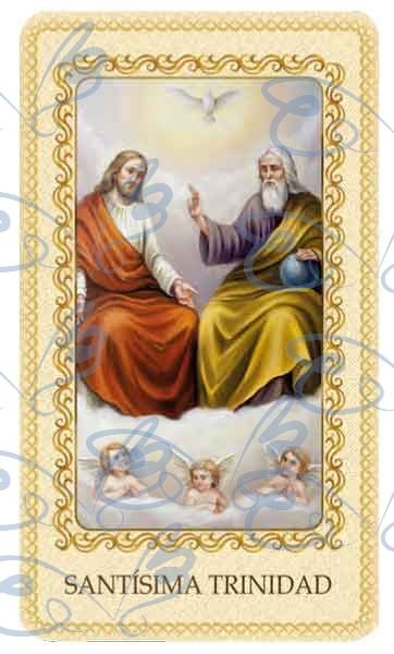 Holy Trinity card laminated