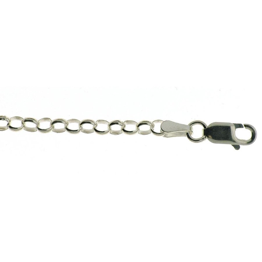 Sterling silver chain model 'Rolo'. Thickness 3,40 mm