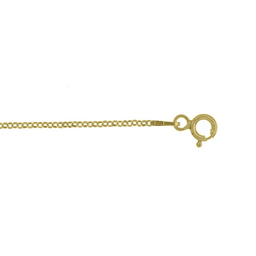 Sterling silver chain, model ‘Rolo’ con gold plated. Thickness 3,40 mm