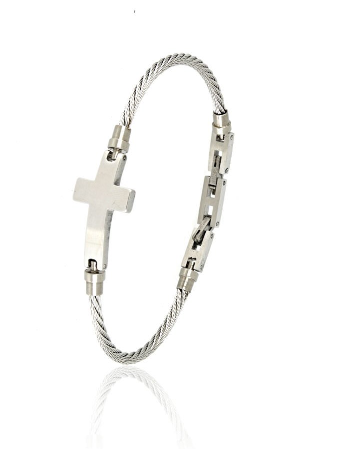Bracelet with cross Steel