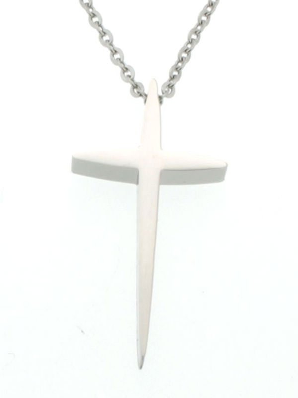Cross with chain. Steel