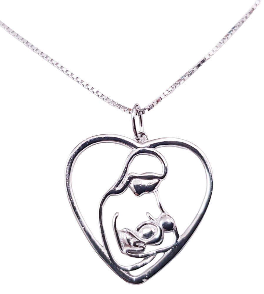 Heart with chain. 925 silver.