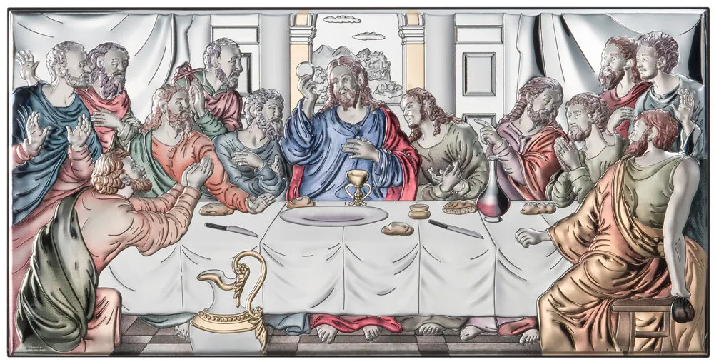 Last Supper altarpiece. Colored