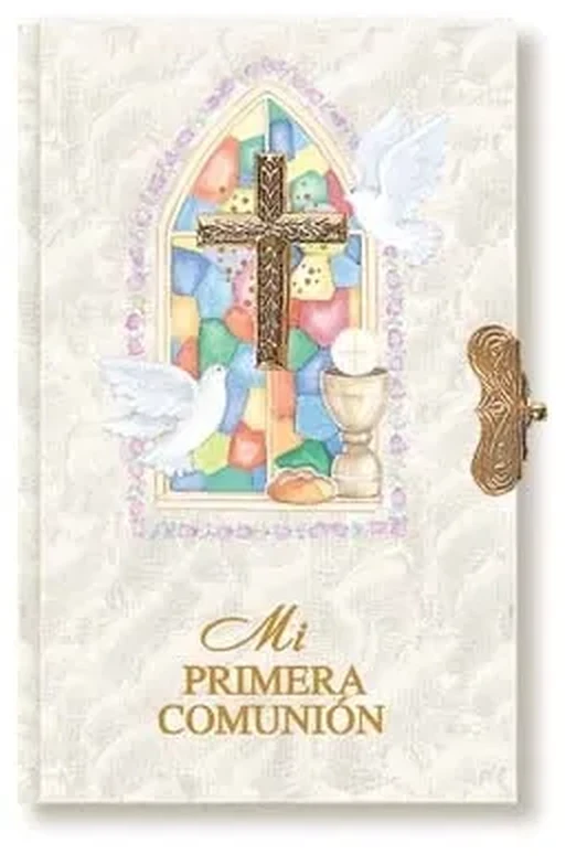 Missal First Communion of nacre. Prayer book.