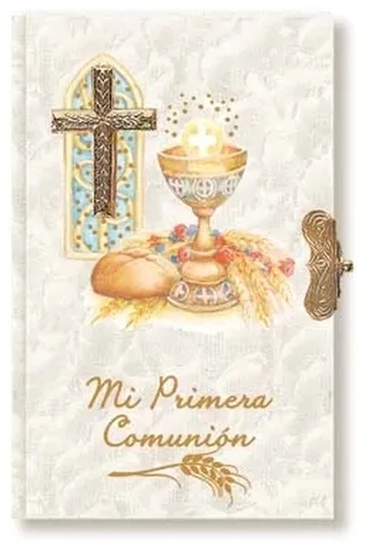 Missal First Communion of nacre. Prayer book.