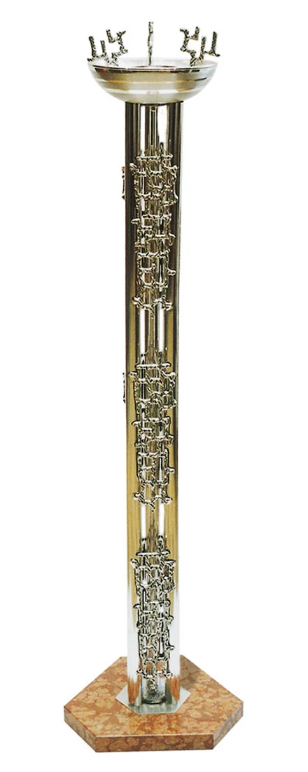 Liturgical standing candlestick die-cut