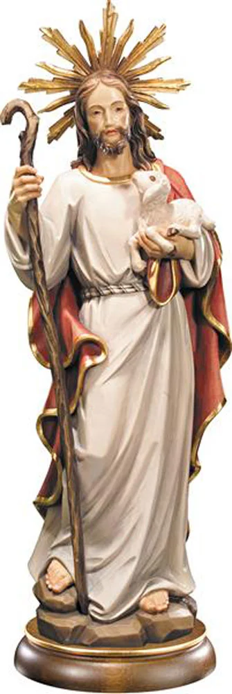 Jesus el Buen Pastor con aureola