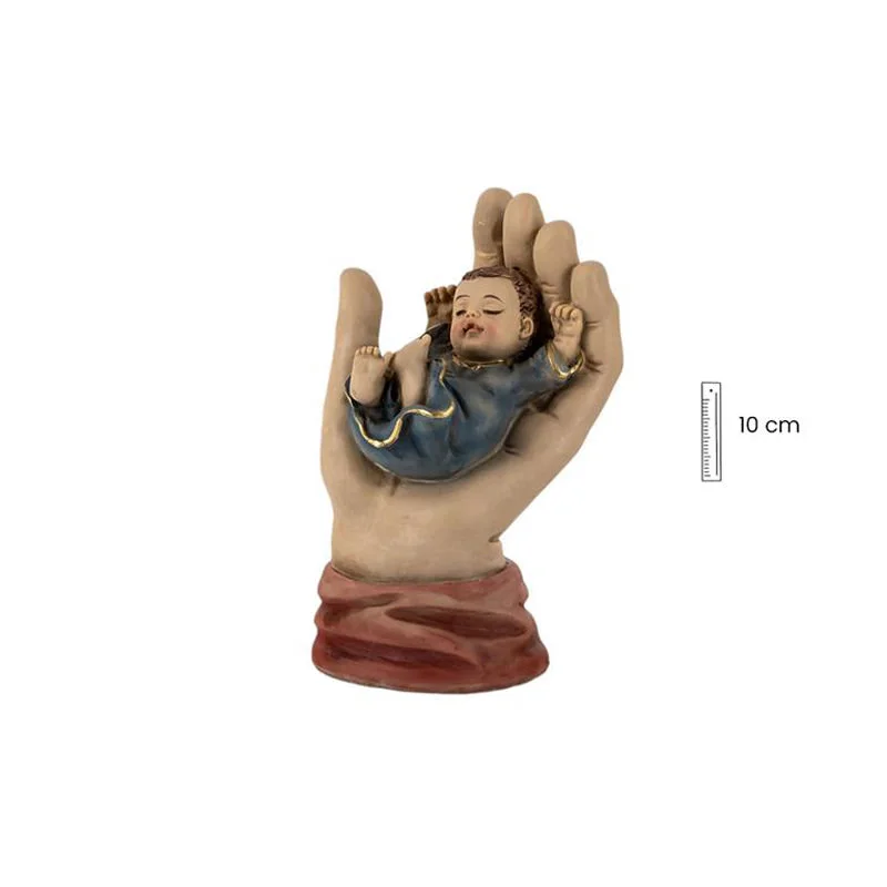 Protective hand with child