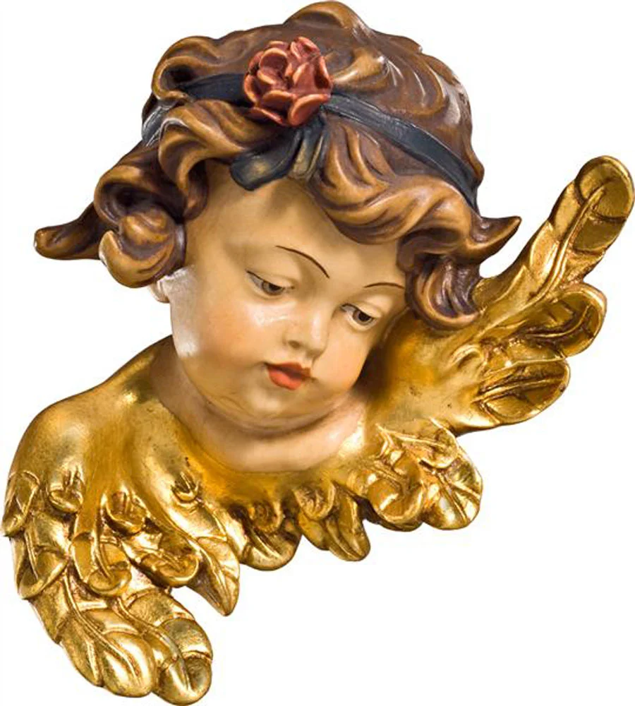 Cherub with rose