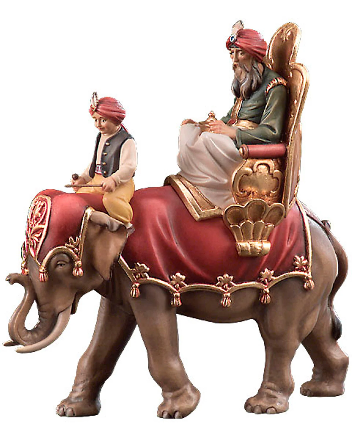 Wise Man with elefant and driver (Reindl Nativity)