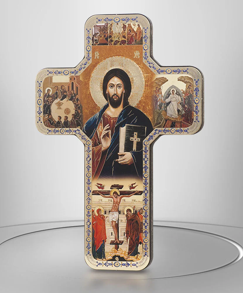 Crucifix Christ Pantocrator of wood