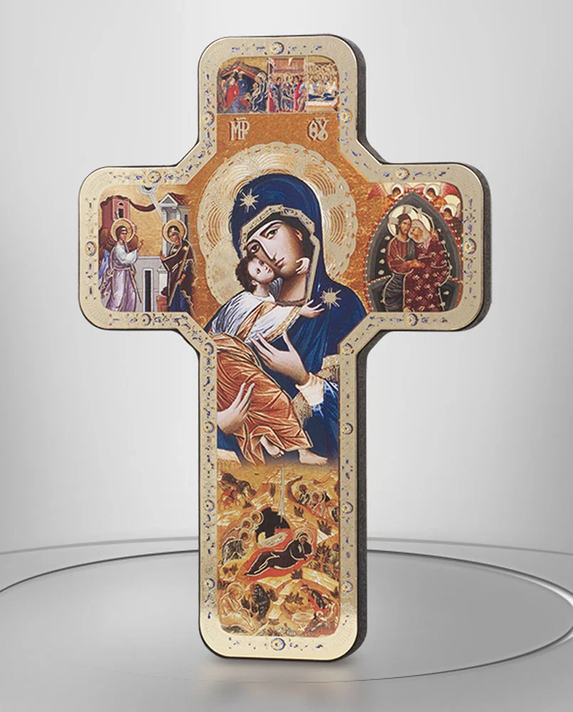 Our Lady of tenderness crucifix of wood
