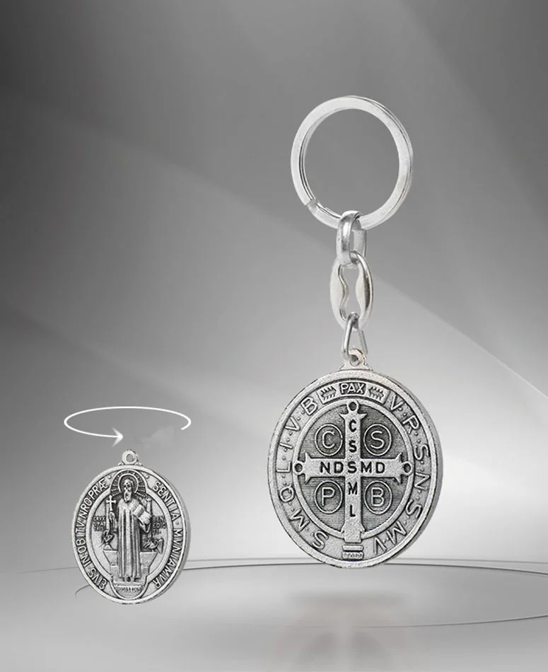 Keychain of Saint Benedict medal